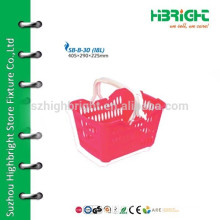 Pink Middle Shopping Basket With Handles